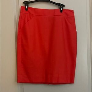 J. Crew Vibrant Peach Pencil Skirt